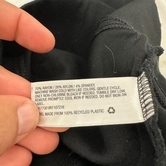 Isabel Maternity By Ingrid & Isabel Black Over Belly Leggings Size Medium - Picture 4 of 4